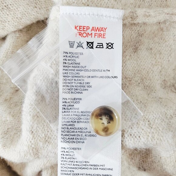 Urban Outfitters - Collared Button Through Cardigan - Cream - XS - Picture 7 of 8